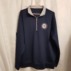 Winnipeg Jets pullover 1/4 zip Antigua mens Large